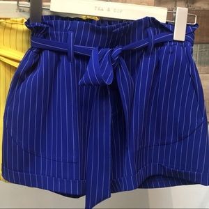 🆑CLEARANCE❗️Tea n cup blue pinstripe tie shorts